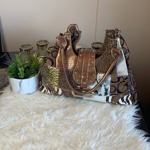 VINTAGE🧚‍♀️D-FUSION Rare Find Patchwork Large Size Handbag